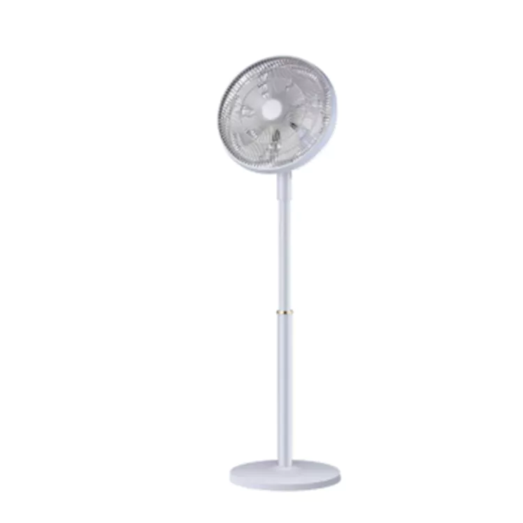 Ventilador de piso mecánico minimalista de 14 pulgadas en color blanco puro